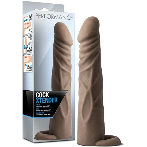 Cock Xtender Brown - Male Extender Sheath Extension Sleeve Girth Enlarger