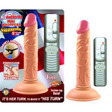 All American Mini Whoppers Vibrating 5" Straight Dong - Beige