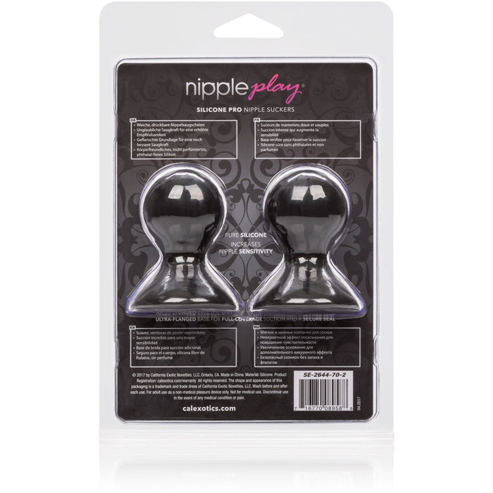 Nipple Play Silicone Pro Nipple Suckers - Black