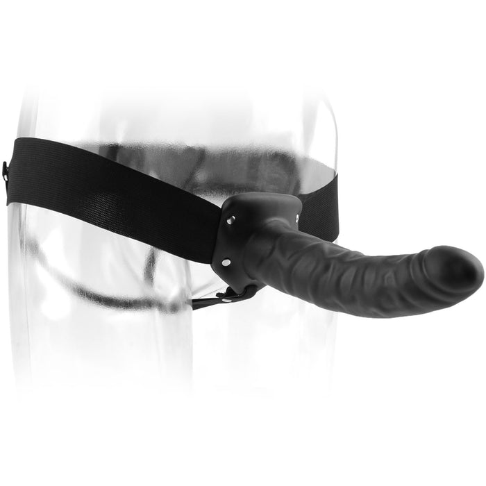 Fetish Fantasy 8" Hollow Strap-on Black - Realistic Penis Dildo