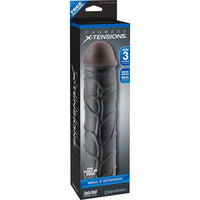 Fantasy X-Tensions Mega Black - Add 3" Penis Extension Girth Sleeve