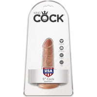 King Cock 5" Penis Tan - Realistic Dildo Dong