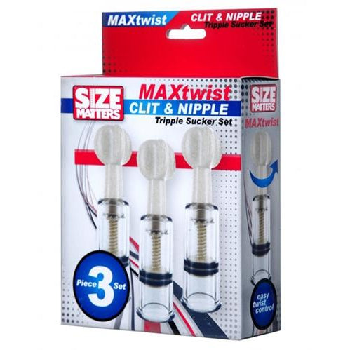 Max Twist Clitoral and Nipple Triple Sucker Set