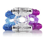 The O Wow! Double Wammy Assorted Colors - Male Vibrating Cock Ring