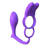 Fantasy C-Ringz Ass-Gasm Vibrating Rabbit - Penis Cock Ring w/ Anal Butt Plug