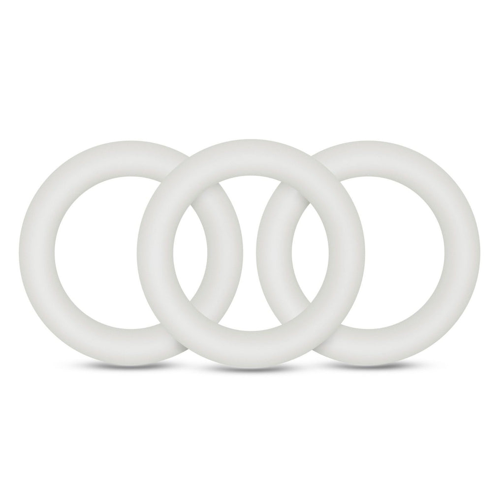 Performance VS2 Silicone Cock Rings 3 Pack - Small White