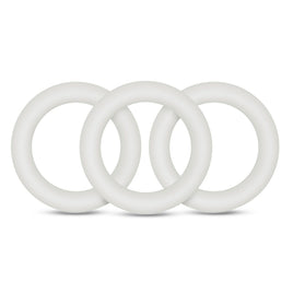 Performance VS2 Silicone Cock Rings 3 Pack - Small White