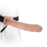 Fetish Fantasy 11" Hollow Strap-on With Balls - Beige