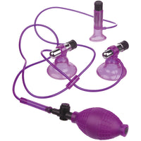 Fetish Fantasy Vibrating Triple Suckers Purple - Clitoral Nipple Pump