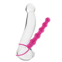 Silicone Love Rider Beaded Dual Penetrator - Pink