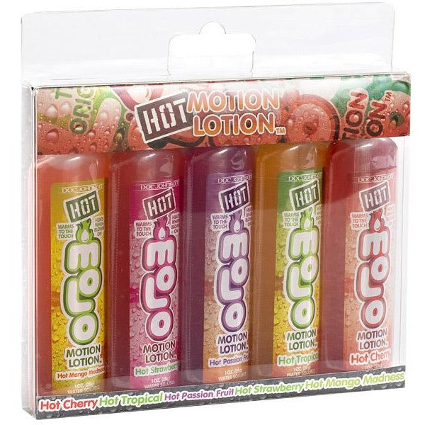 Doc Johnson Hot Motion Lotion 5 Pack - Flavored Lubricant