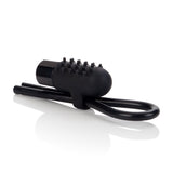 10 Function Vibrating Silicone Stud Lasso Black - Adjustable