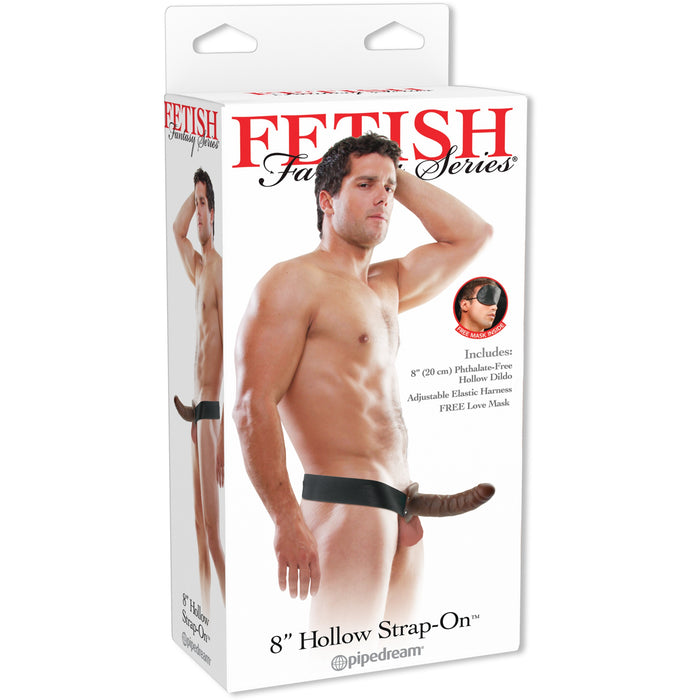 Fetish Fantasy 8" Hollow Strap-on Brown Dildo Dong