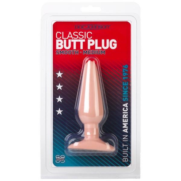 Doc Johnson Classic Butt Plug Smooth Medium - Beige