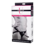 Sutra Fleece Lined-Strap-on Harness With Bullet Pocket - Black