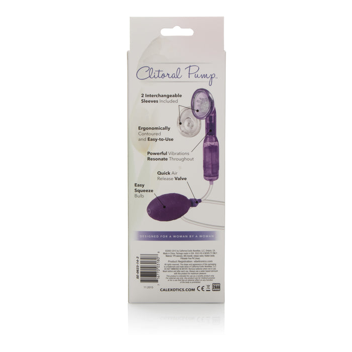 Clitoral Pump Purple - Vibrating Vagina Pump