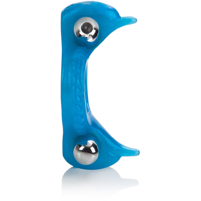 Double Dolphin Blue - Male Vibrating Cock Ring