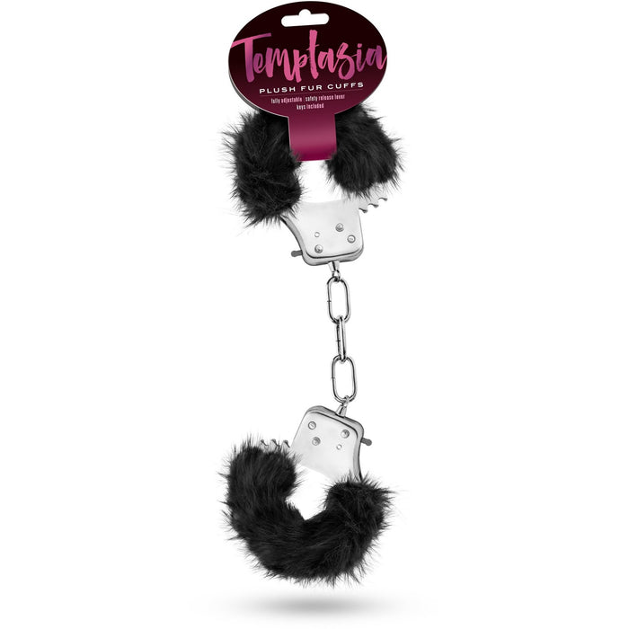 Temptasia Plush Fur Cuffs - Black