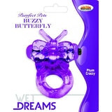 Purrfect Pet Buzzy Butterfly Cock Ring - Purple