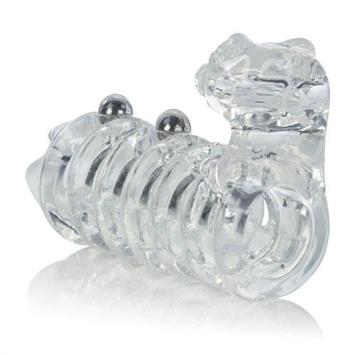 Jaguar w/ Beads - Vibrating Penis Girth Sleeve Extension