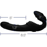 Pro Rider 9x Vibrating Silicone Strapless Double-Sided Strap-On