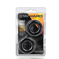 Stay Hard Donut Cock Rings Black - Oversized