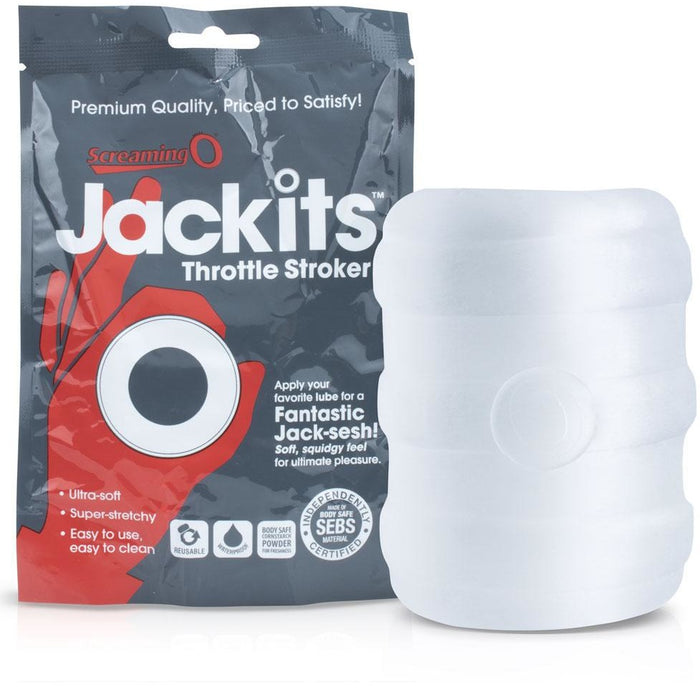 Jackits Throttle Stroker Clear - Male Masturbator