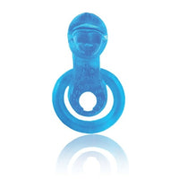 The Tongue Blue - Male Cock Balls & Ring Clitoral Vibe Vibrating Sex Toy