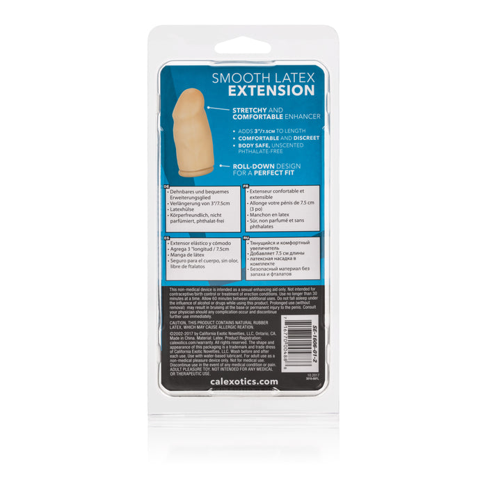 3" Latex Male Penis Extension Beige