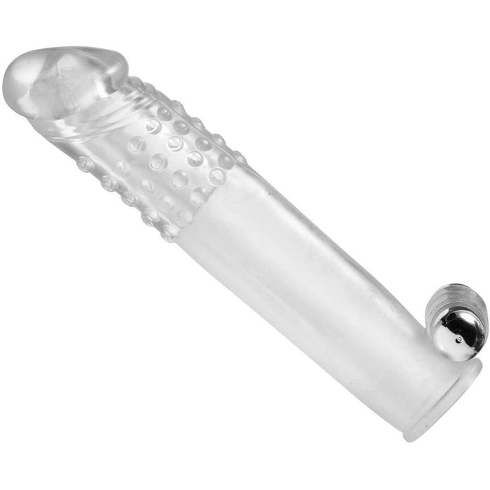 Size Matters Clear Sensations Penis Extender Vibro Sleeve with Bullet