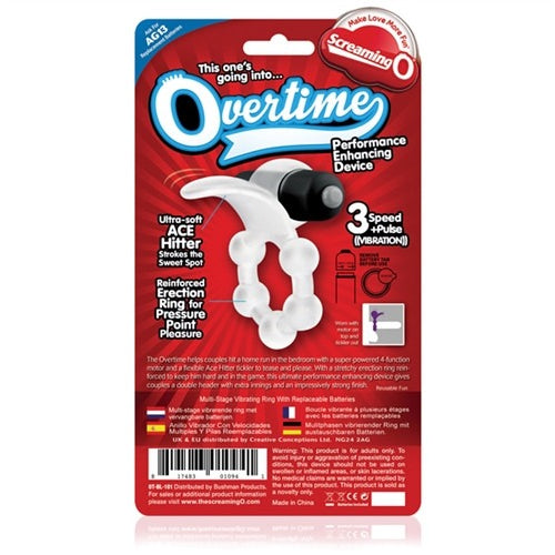 Screaming O The Overtime Black - Male Vibrating Cock Ring