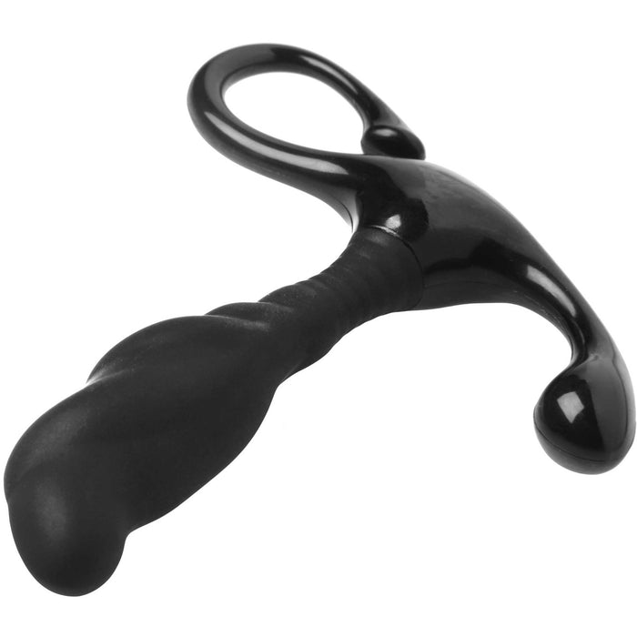 Silicone Wavy Prostate Exerciser - Black