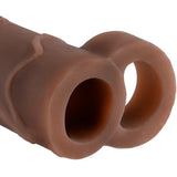 Fantasy X-Tensions Add 2" Brown Penis Extension Sleeve w/ Ball Strap