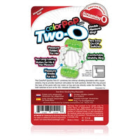 Color Pop Quickie Two-O Green - Double Pleasure Disposable Penis Ring