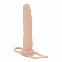 Accommodator Dual Penetrator Beige - Penis Ring Vaginal Anal Dildo