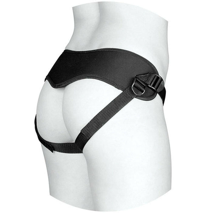 Vac-U-Lock Supreme Harness With Vibrating Plug Black