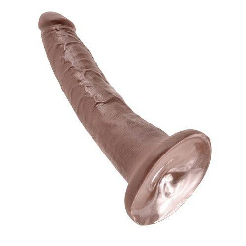 King Cock 7" Dildo w/ Suction Cup - Brown