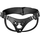 Strap U Bodice Corset Style Strap-on Harness - Black
