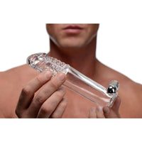 Size Matters Clear Sensations Penis Extender Vibro Sleeve with Bullet