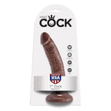King Cock 7" Dildo w/ Suction Cup - Brown