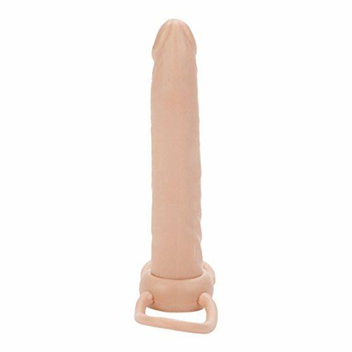 Accommodator Dual Penetrator Beige - Penis Ring Vaginal Anal Dildo