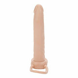 Accommodator Dual Penetrator Beige - Penis Ring Vaginal Anal Dildo