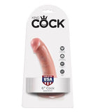King Cock 6" Dildo - Realistic Beige Vaginal Anal Penis Dong