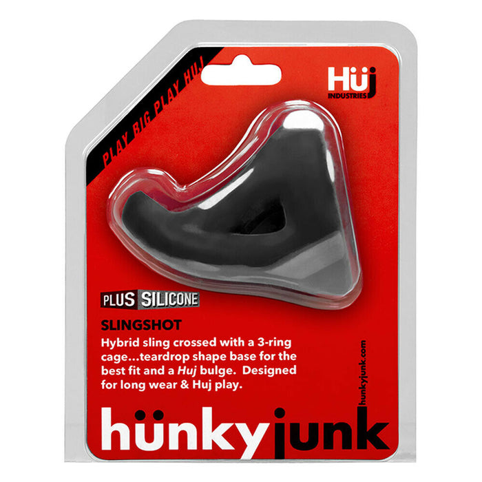 Oxballs Hunkyjunk Slingshot 3 Ring Teardrop - Black