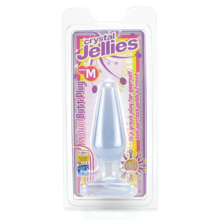 Crystal Jellies Medium Butt Plug Clear - Anal Probe