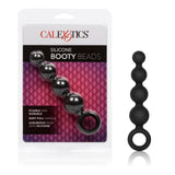 Silicone Booty Beads Black - Beginner Flexible Anal Probe