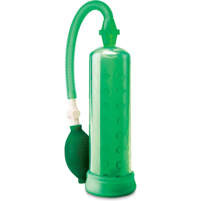 Pump Worx Silicone Power Pump Green - Male Enlarger w/ Interior Sleeve