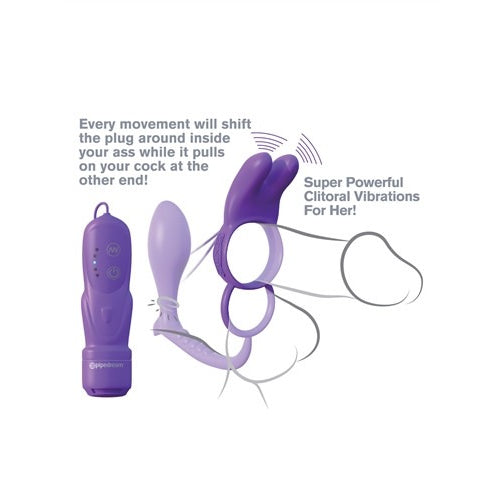 Fantasy C-Ringz Ass-Gasm Vibrating Rabbit - Penis Cock Ring w/ Anal Butt Plug