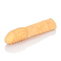 3" Noduled Latex Male Penis Extension - Beige