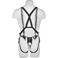 King Cock 12" Hollow Strap-on Suspender System - Beige